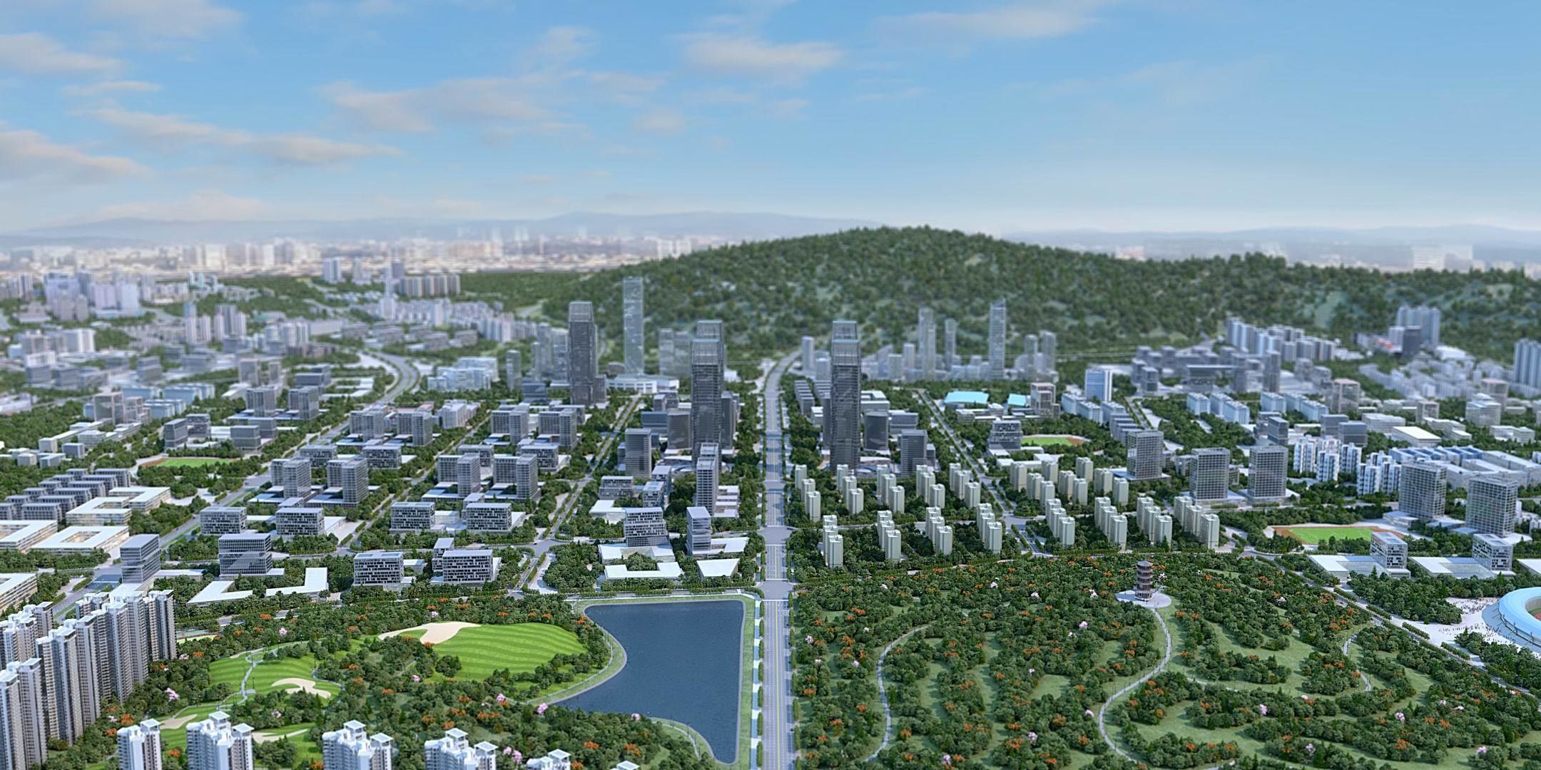 3D model Urban Architecture Block Landscape Animation 3D model 3D model_5