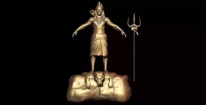 STANDING SHIVA 3D