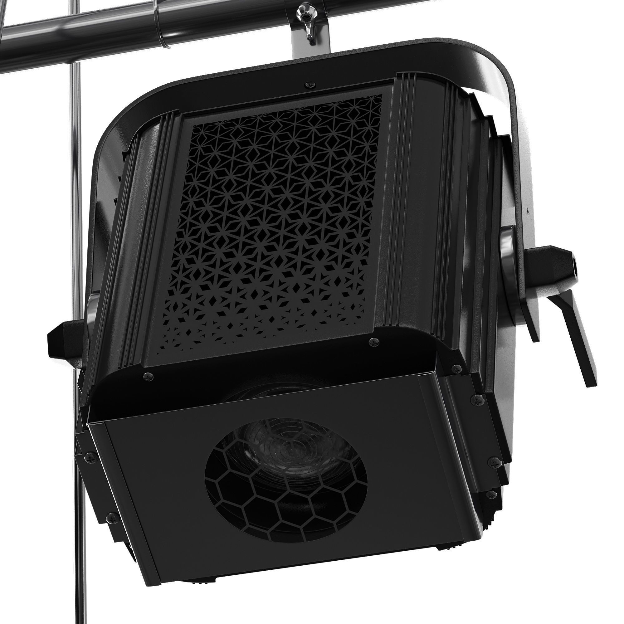 Soft theater farm with lighting equipment Low-poly 3D model_5