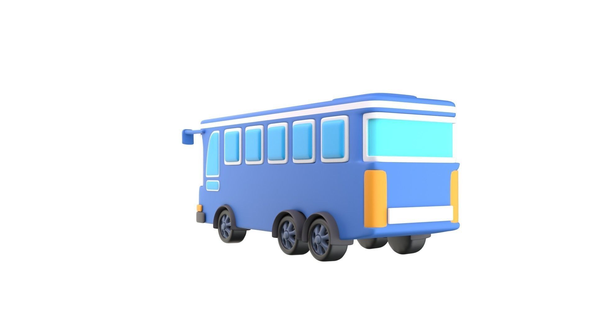 Bus  3d Illustration 3D model_7