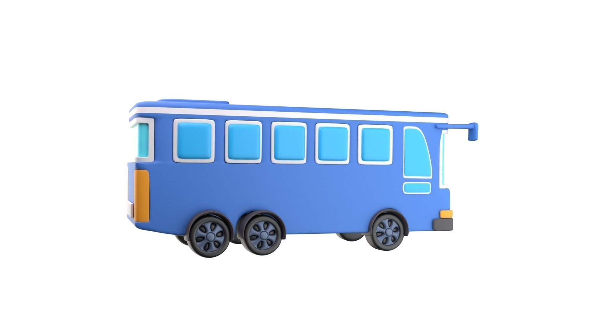 Bus  3d Illustration 3D model_13