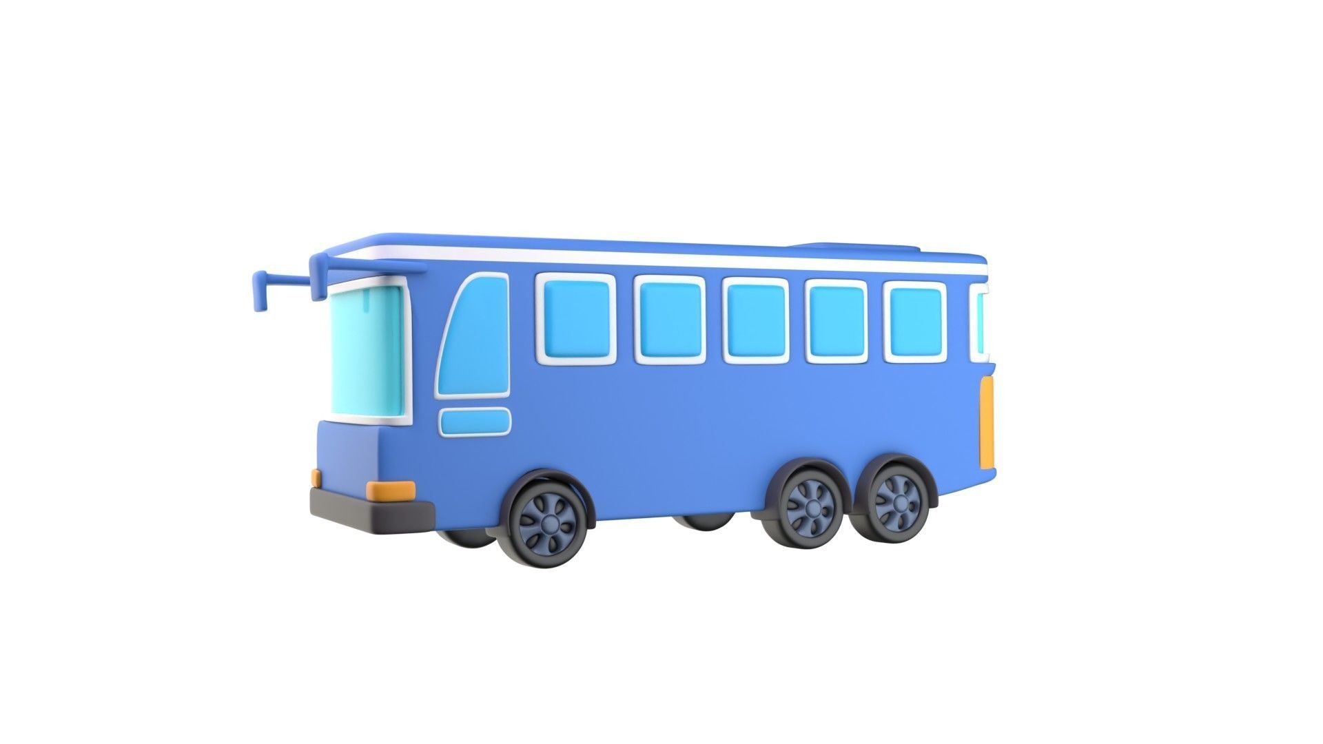 Bus  3d Illustration 3D model_3