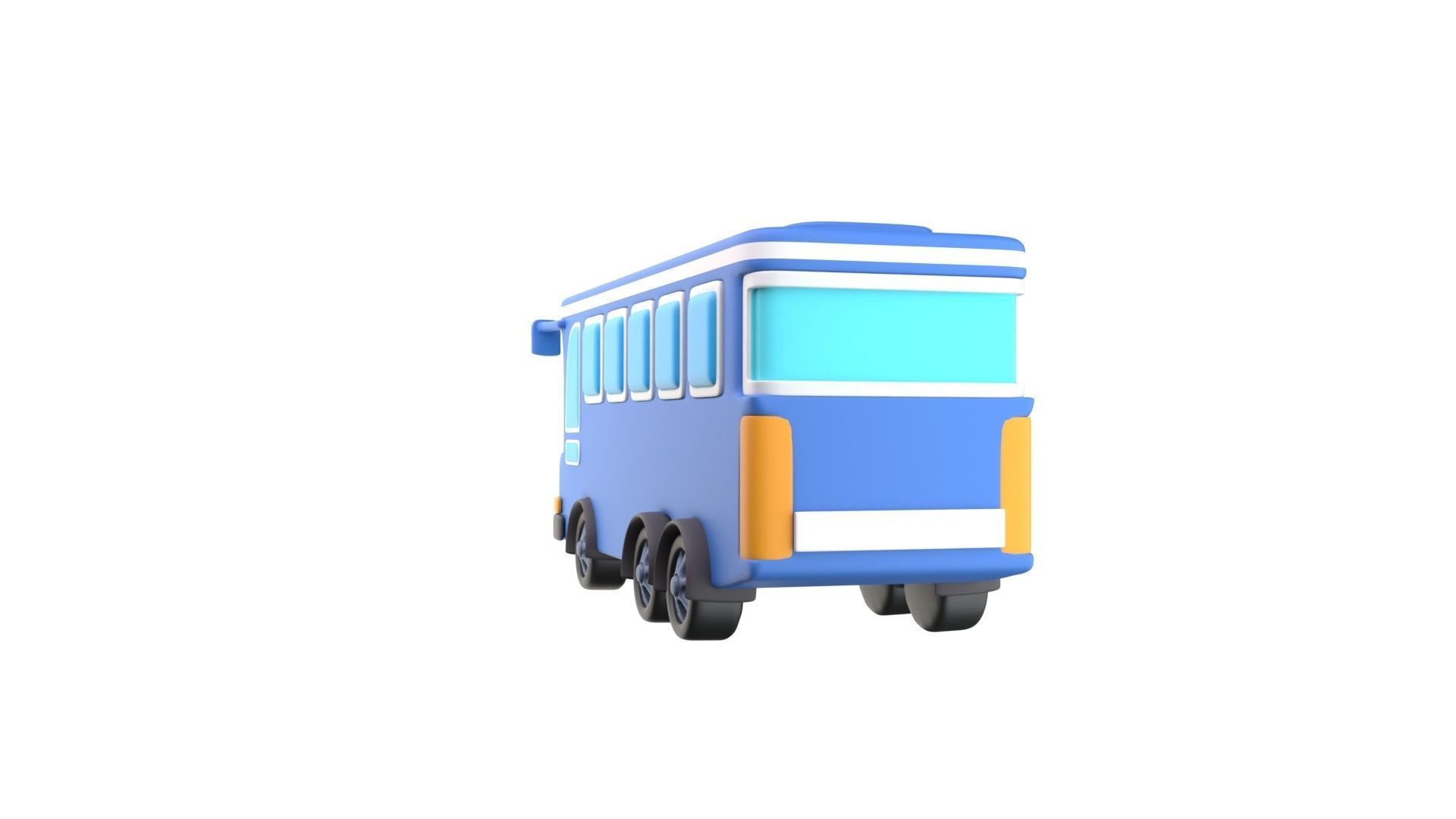 Bus  3d Illustration 3D model_8