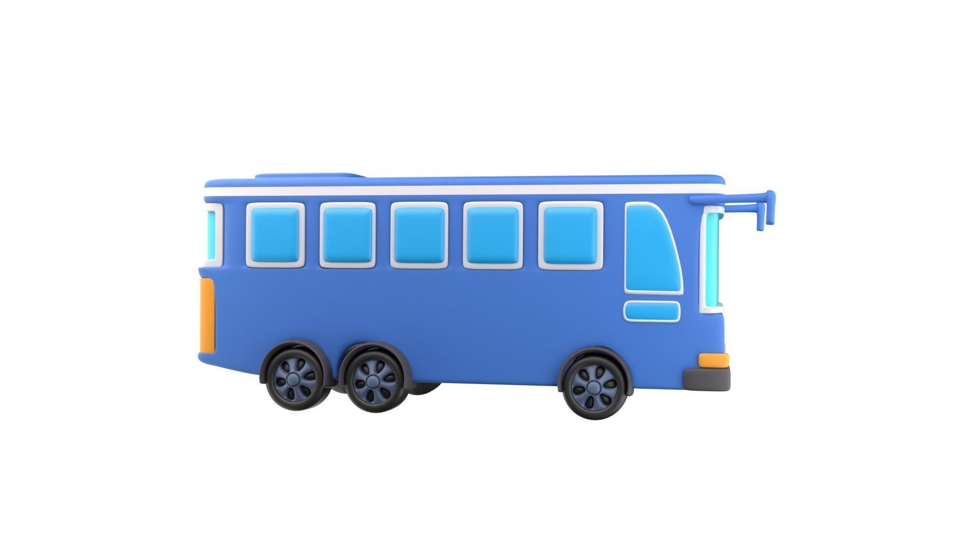 Bus  3d Illustration 3D model_15