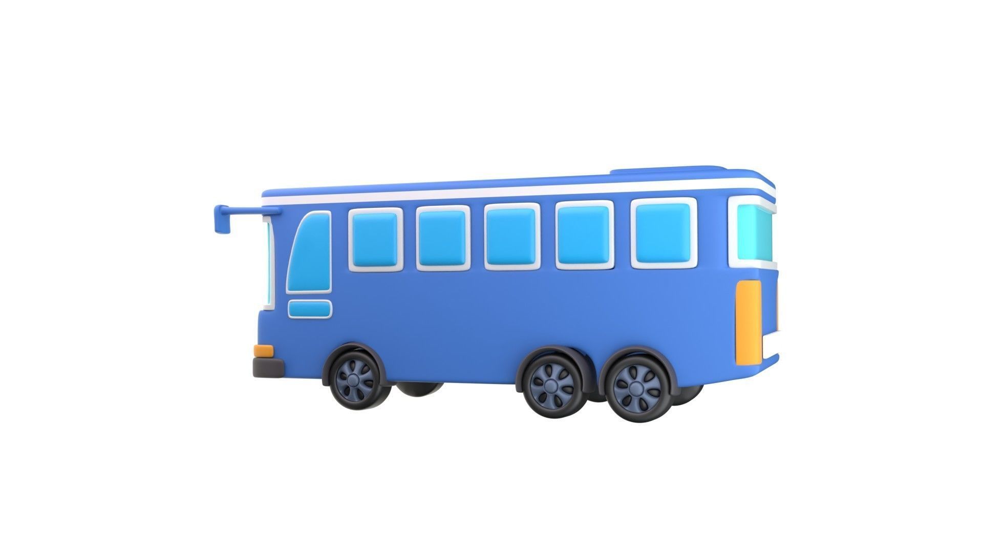 Bus  3d Illustration 3D model_5