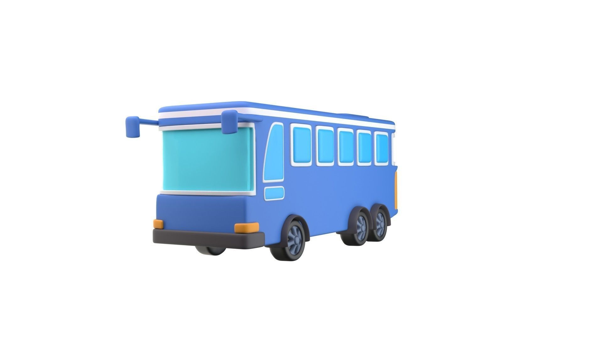 Bus  3d Illustration 3D model_2