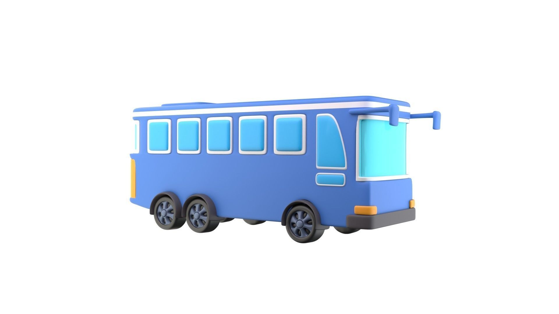 Bus  3d Illustration 3D model_17