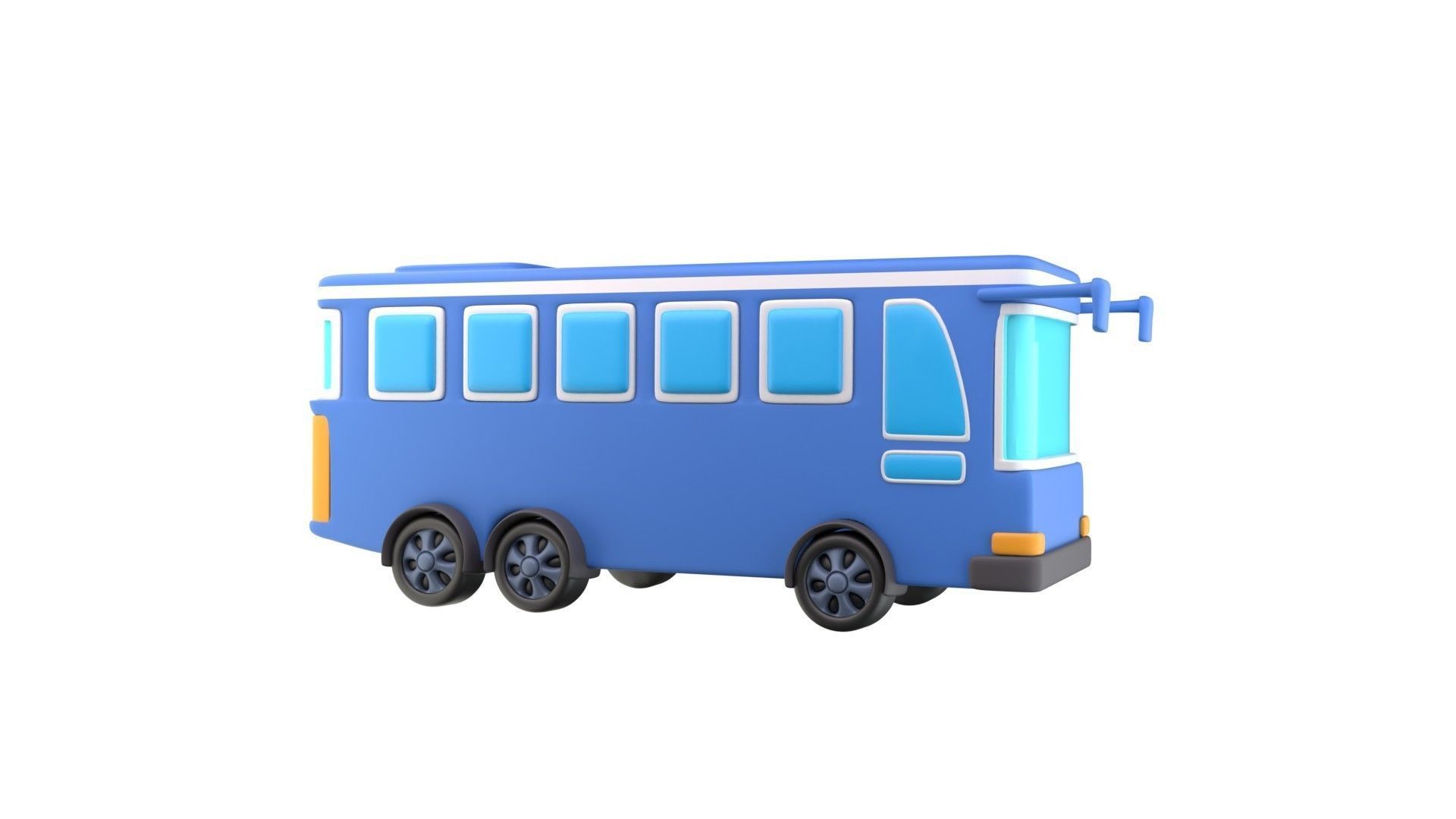 Bus  3d Illustration 3D model_16