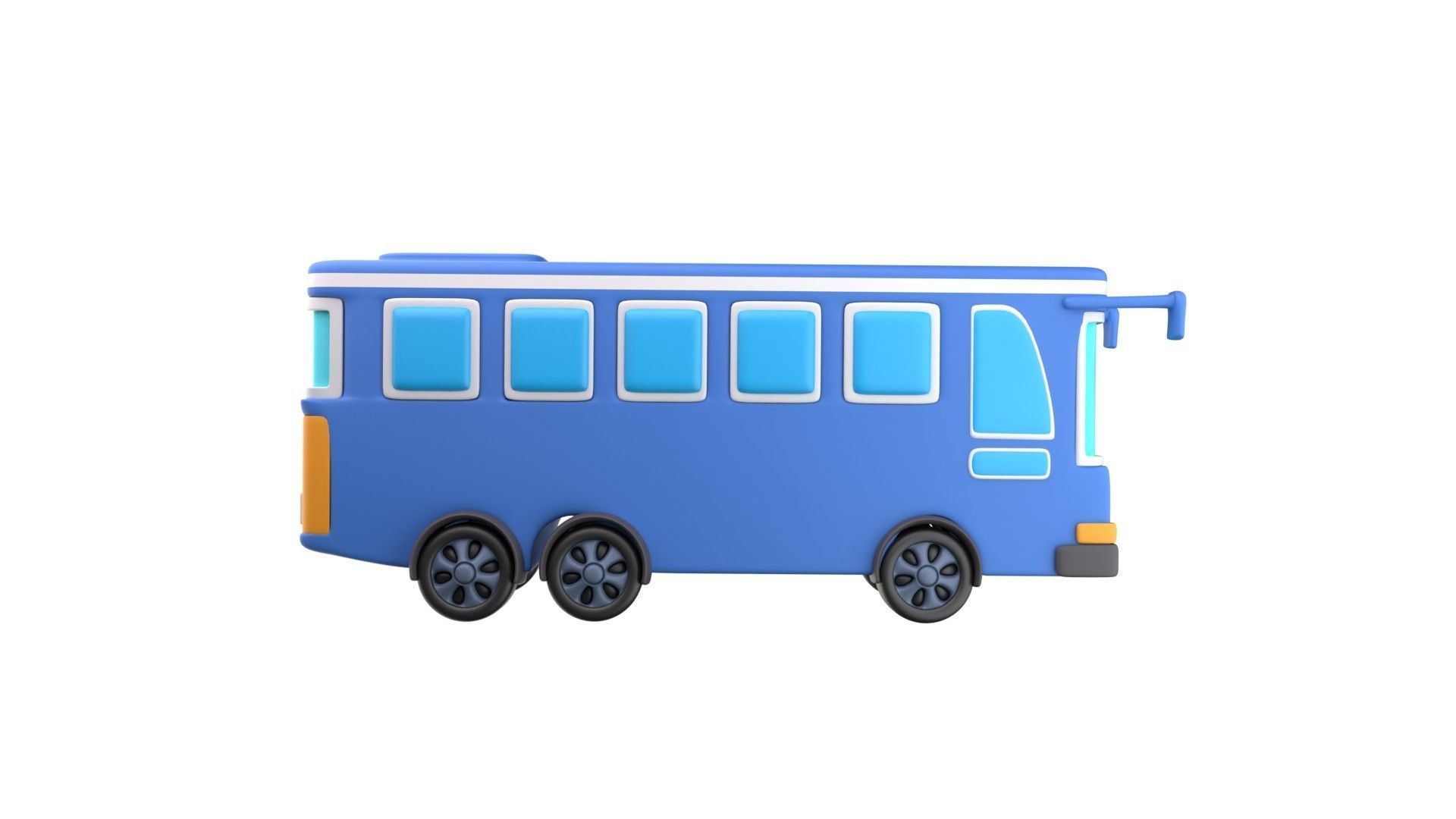 Bus  3d Illustration 3D model_14