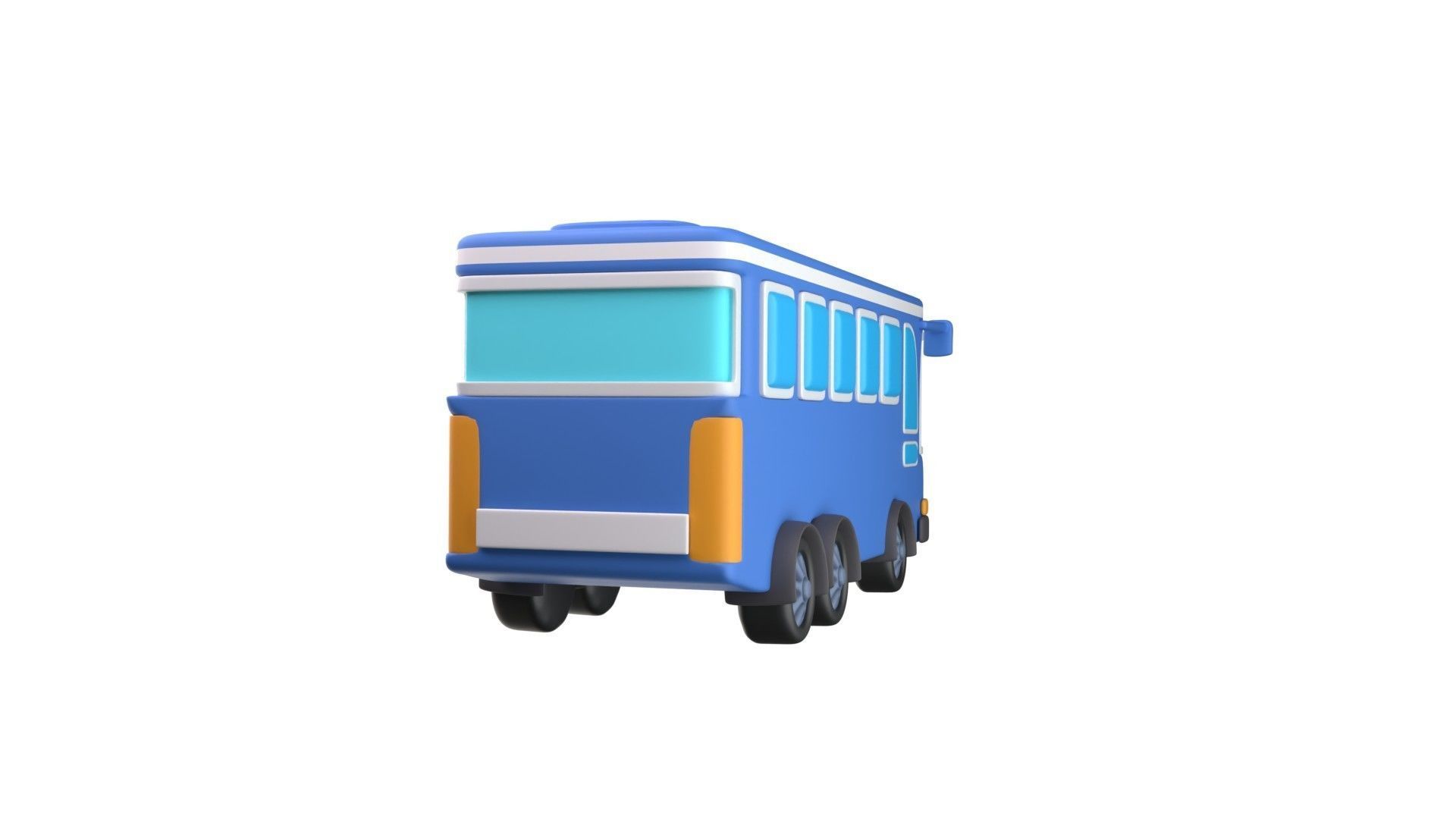 Bus  3d Illustration 3D model_10