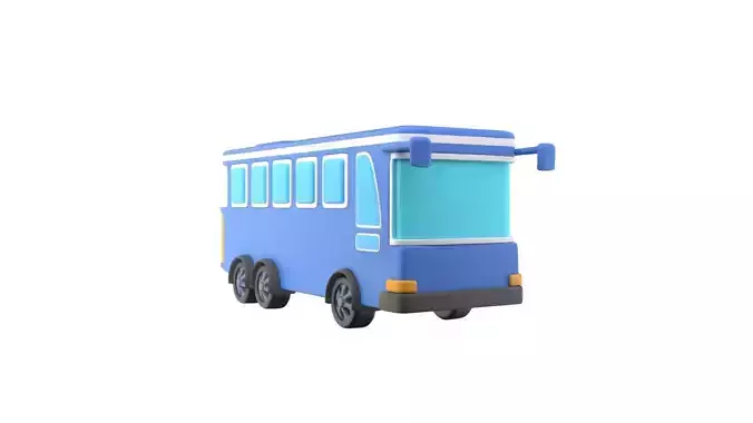 Bus  3d Illustration