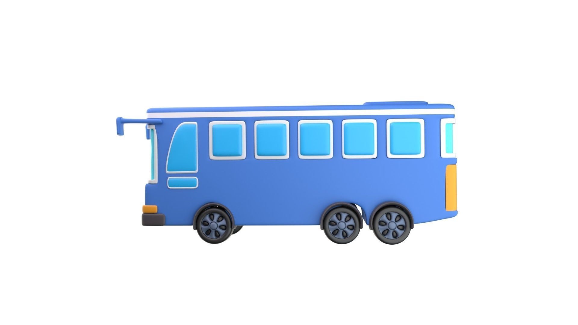 Bus  3d Illustration 3D model_4