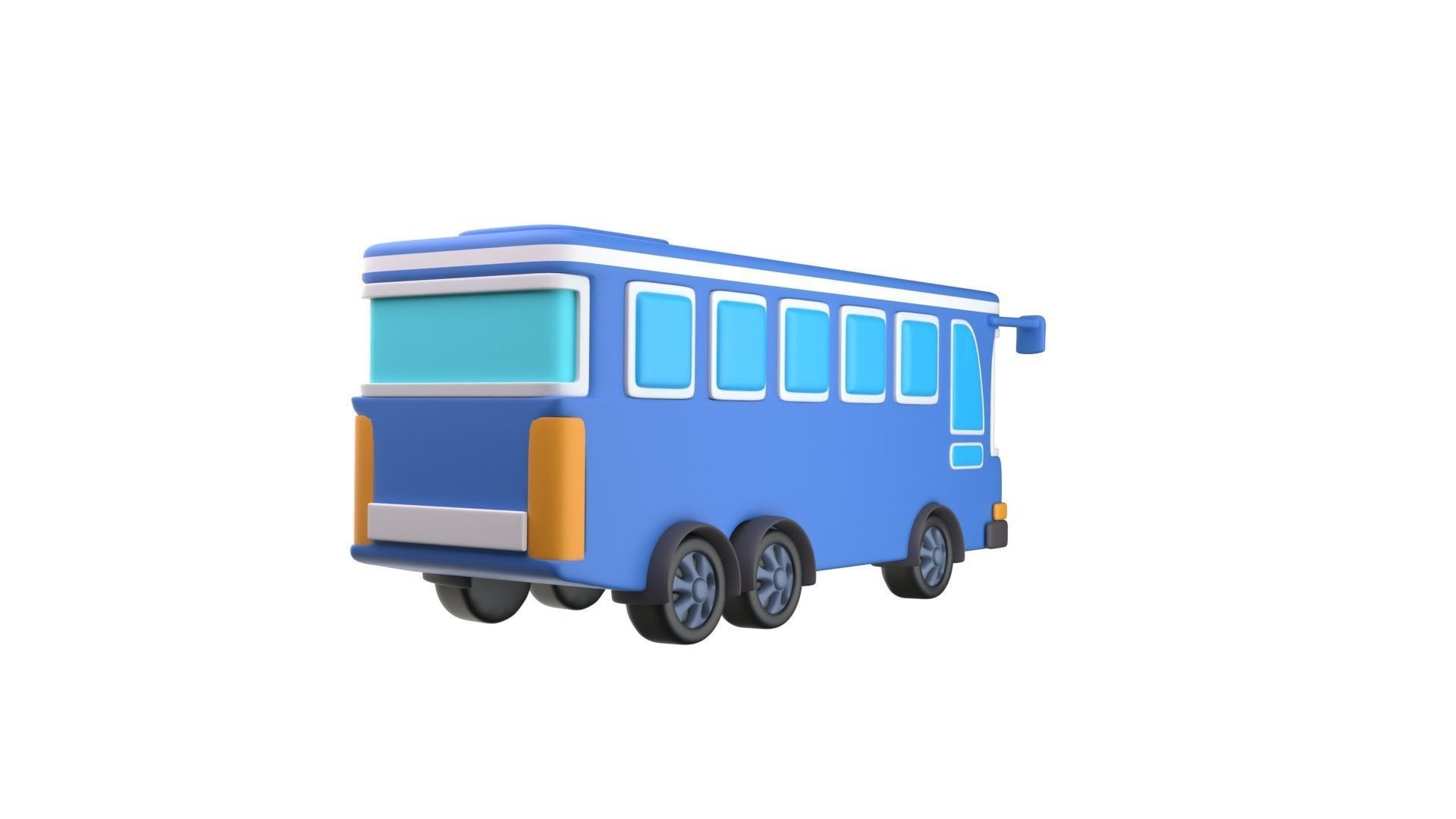 Bus  3d Illustration 3D model_11