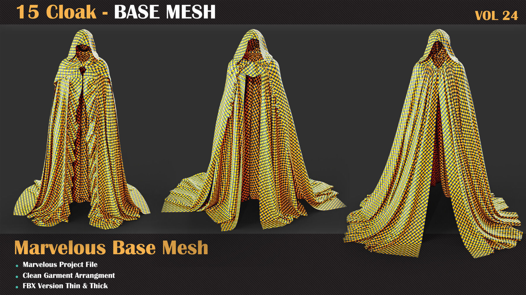 15 Cloak BASE MESH - VOL 24   3D model_5