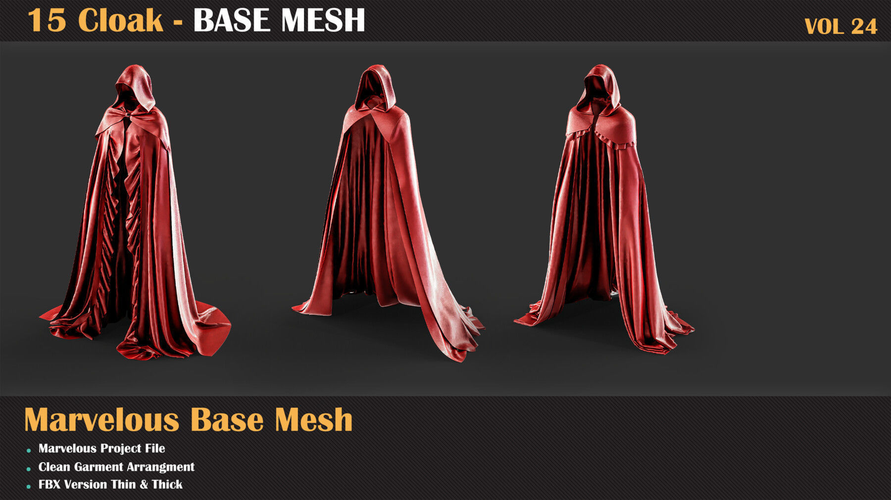 15 Cloak BASE MESH - VOL 24   3D model_4