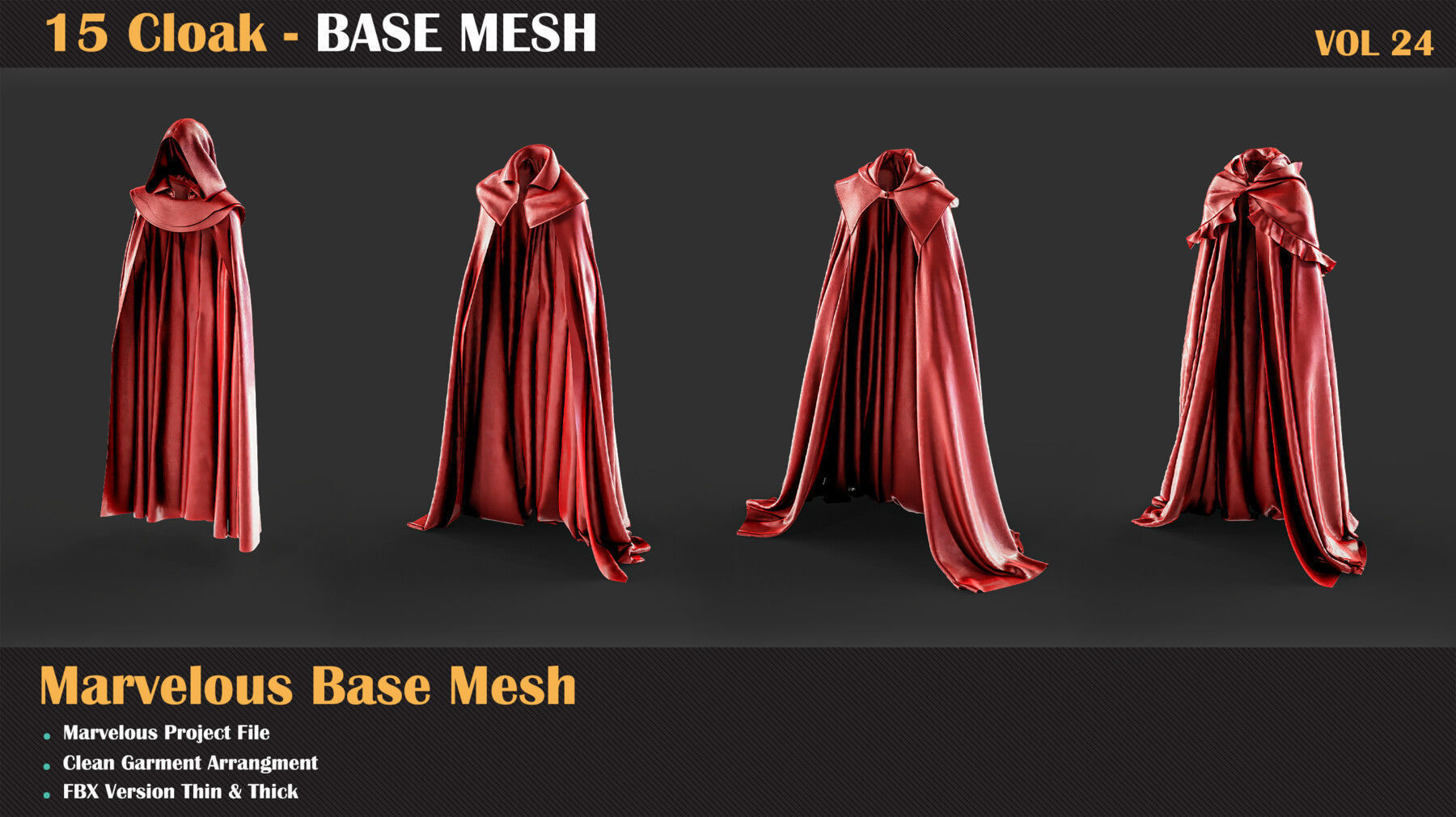 15 Cloak BASE MESH - VOL 24   3D model_2