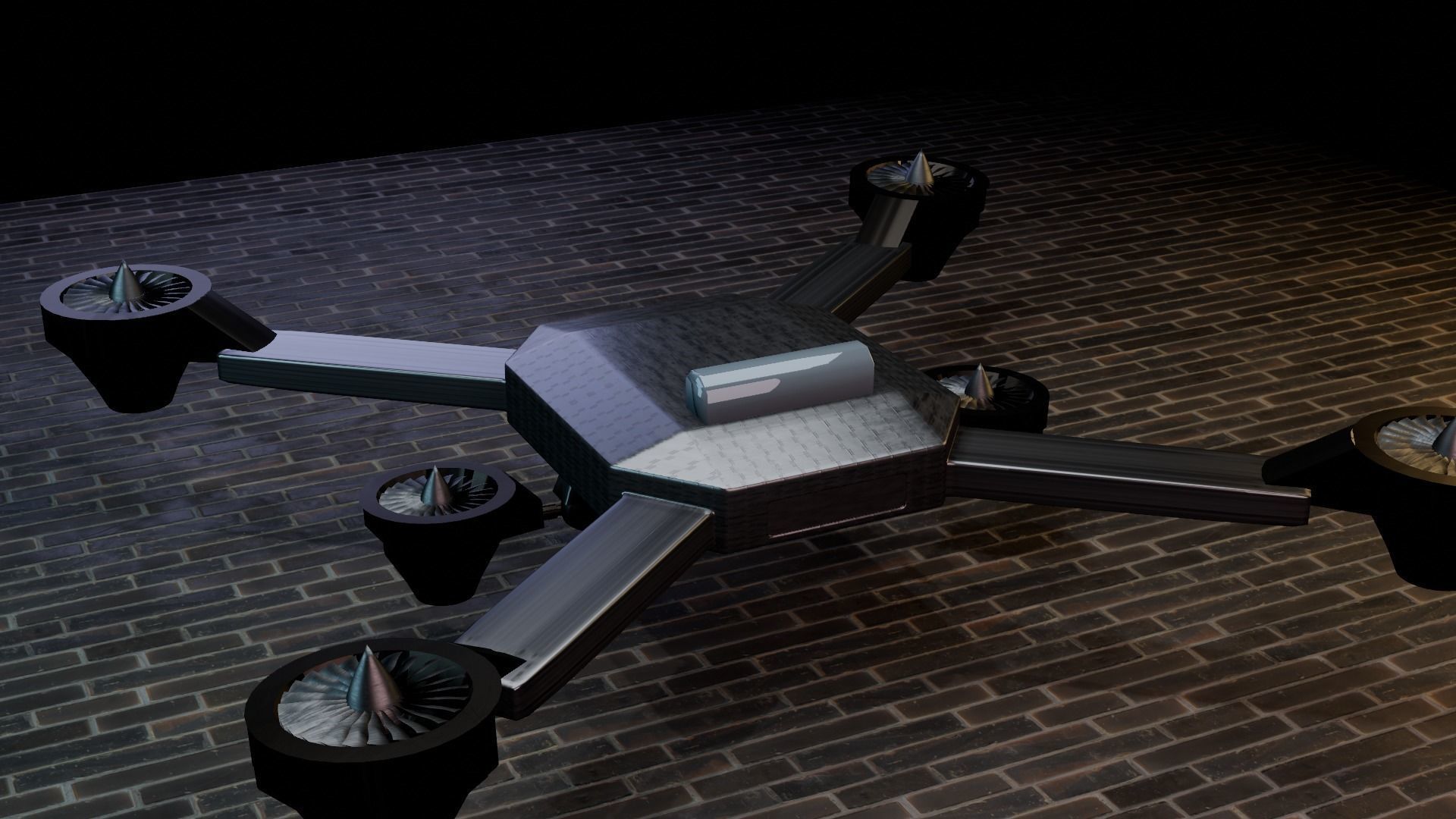 future drone  3D model_16