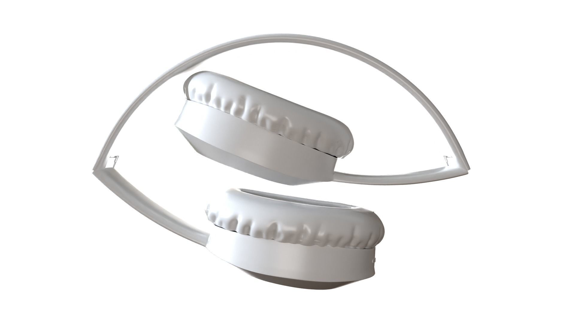 Headphone M3 HJ-4J Zulu White 3D model_2