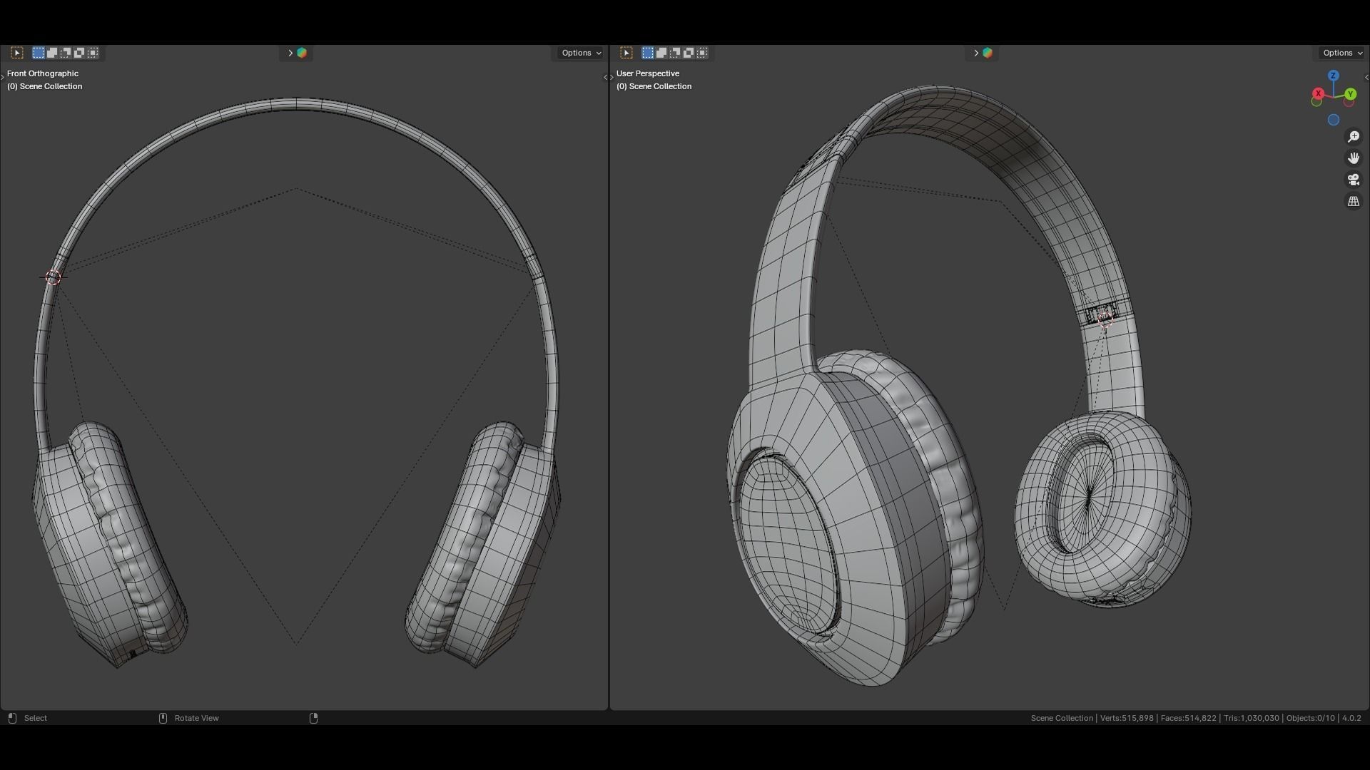 Headphone M3 HJ-4J Zulu White 3D model_3