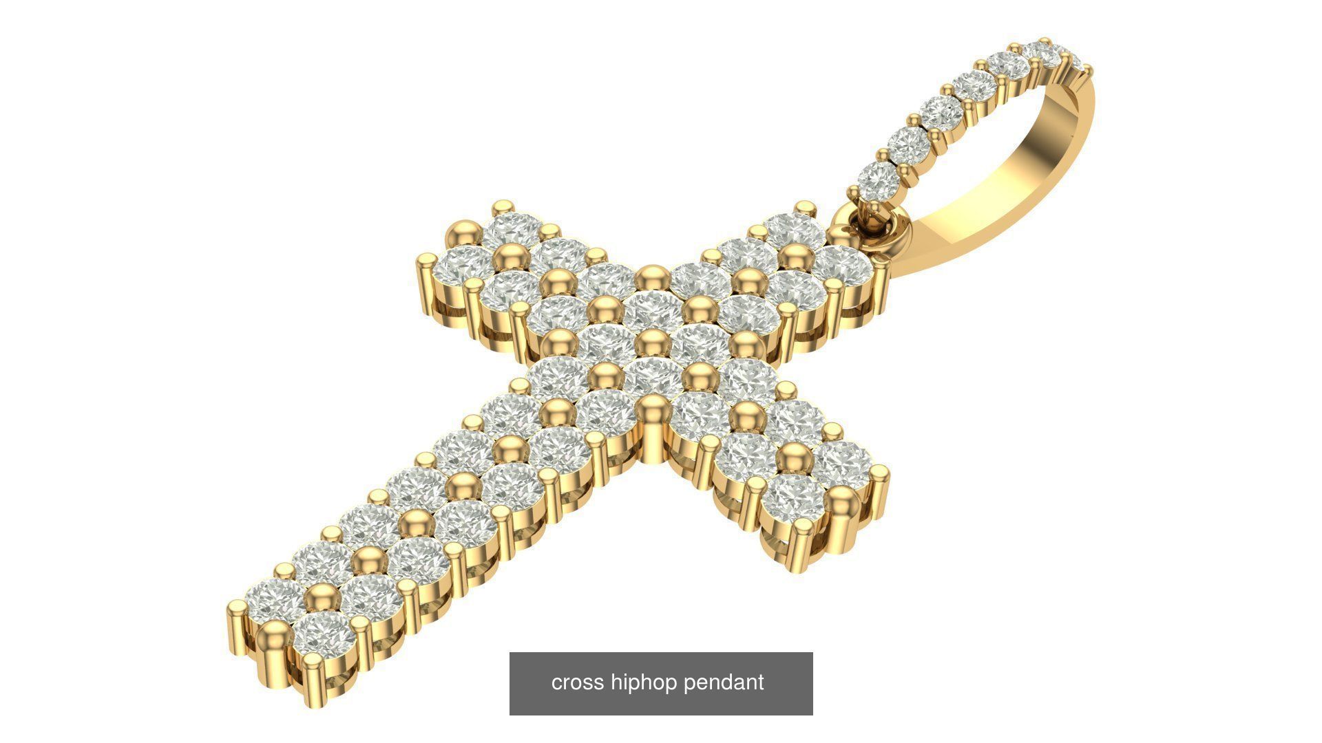 cross hiphop pendant 3D Model Collection_19