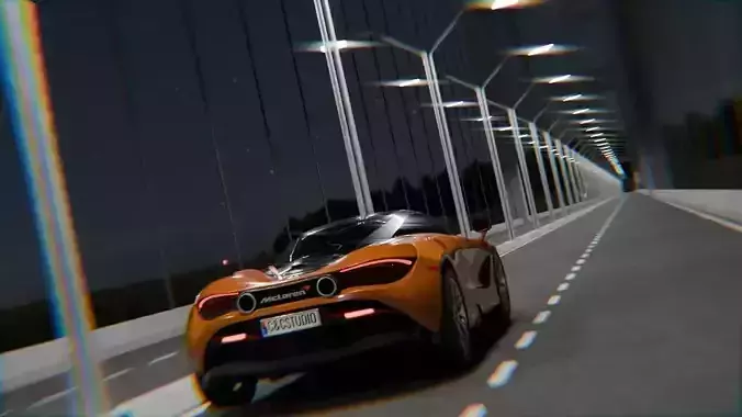 MCLAREN CAR STREET FULL SCENE