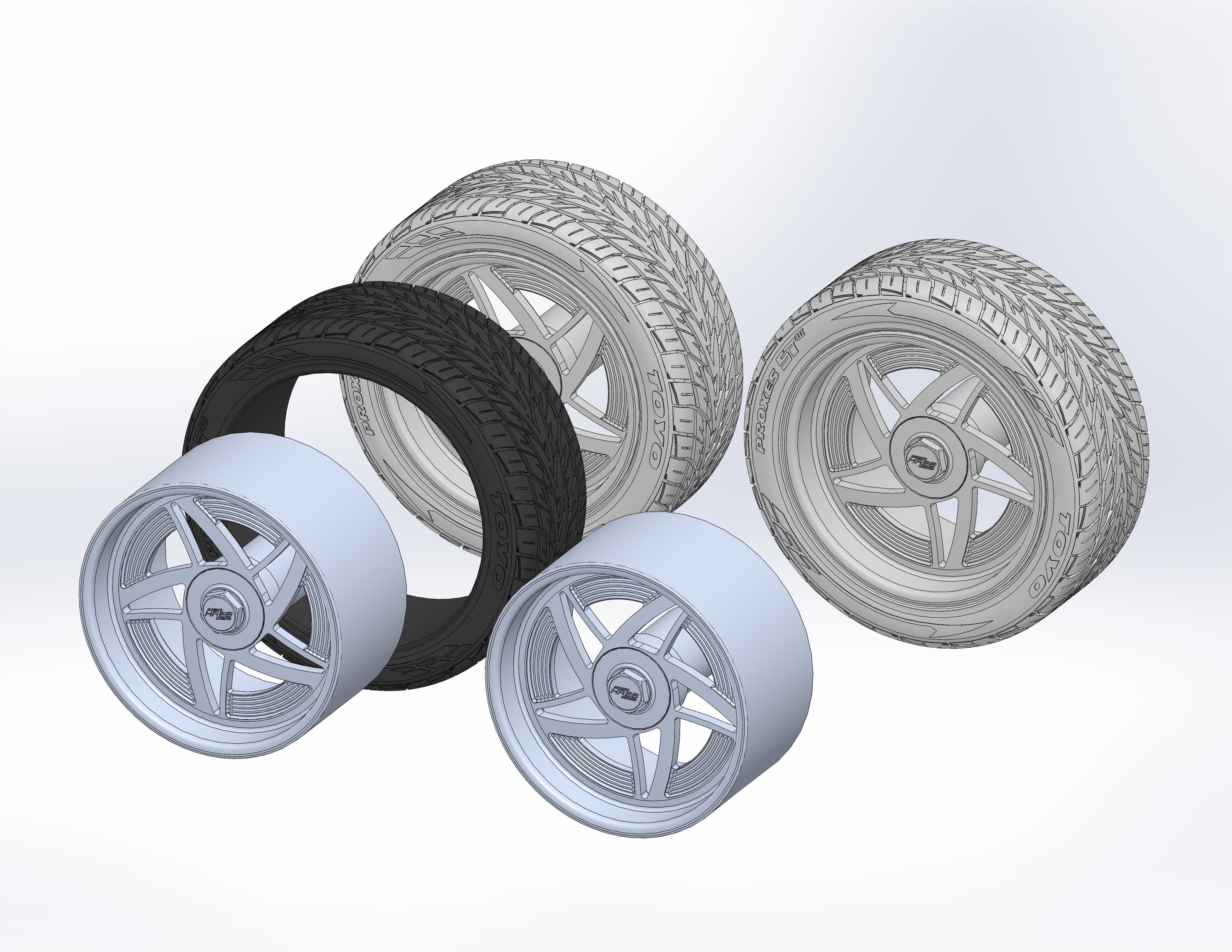 Custom wheels HRBB Speedstar for your scale model 3D print model_14