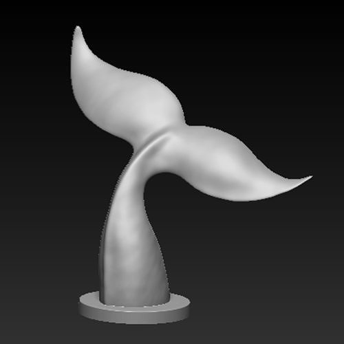 whale tail 3D print model