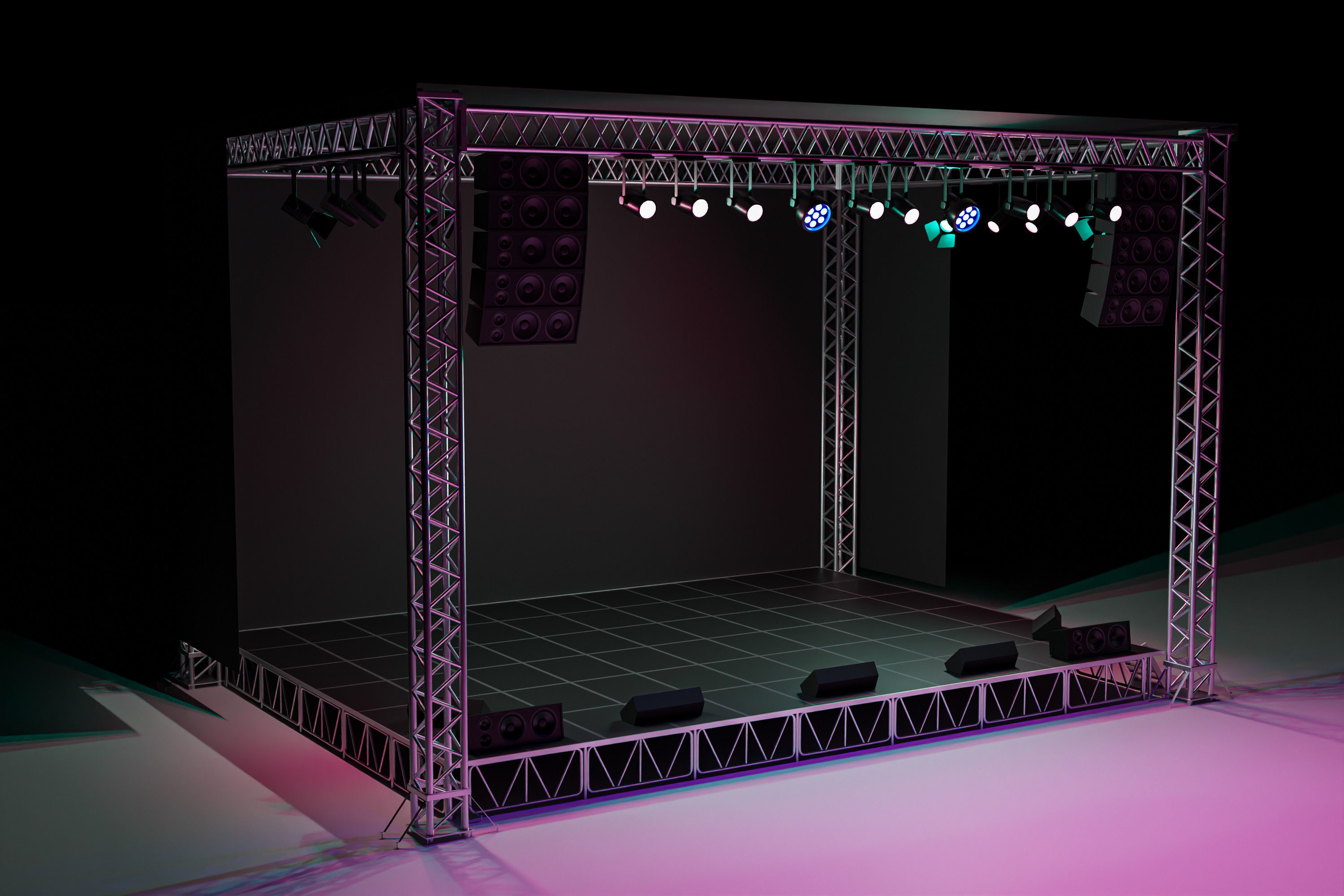 Concert Stage 01 3D model_5