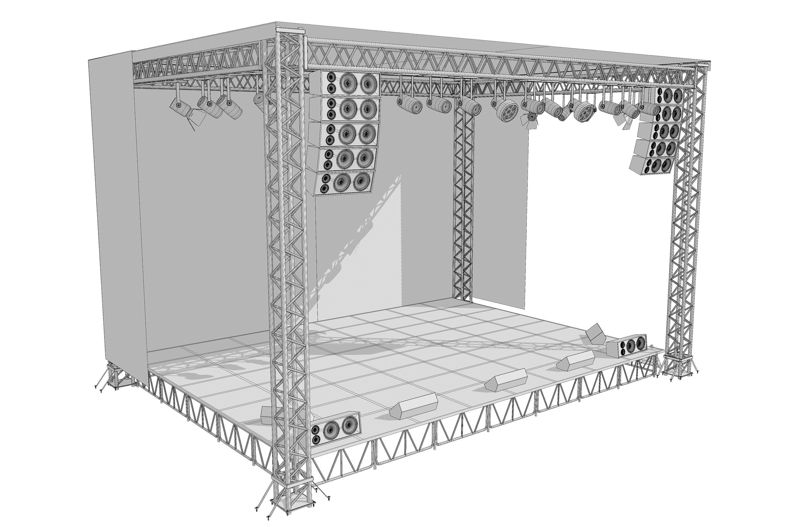 Concert Stage 01 3D model_18