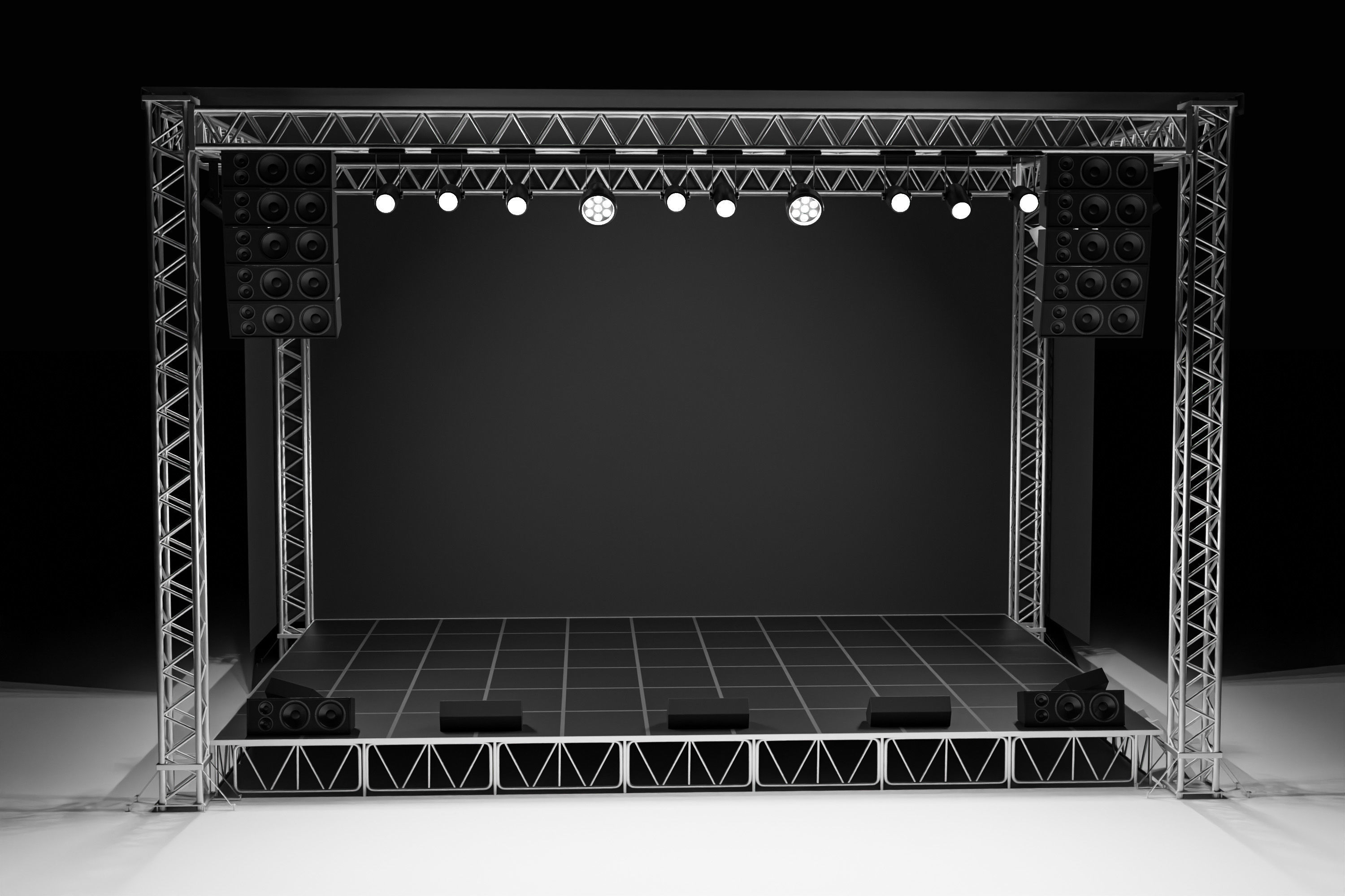 Concert Stage 01 3D model_9