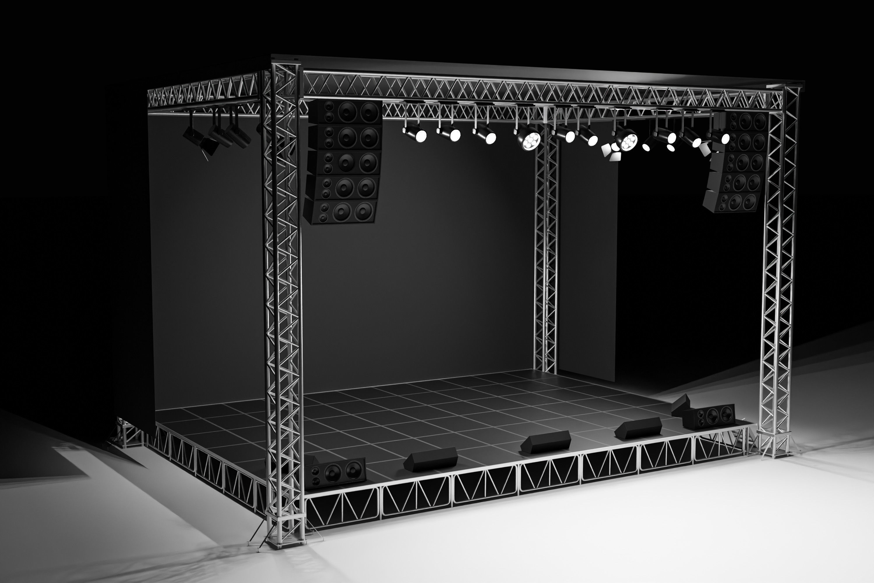 Concert Stage 01 3D model_2