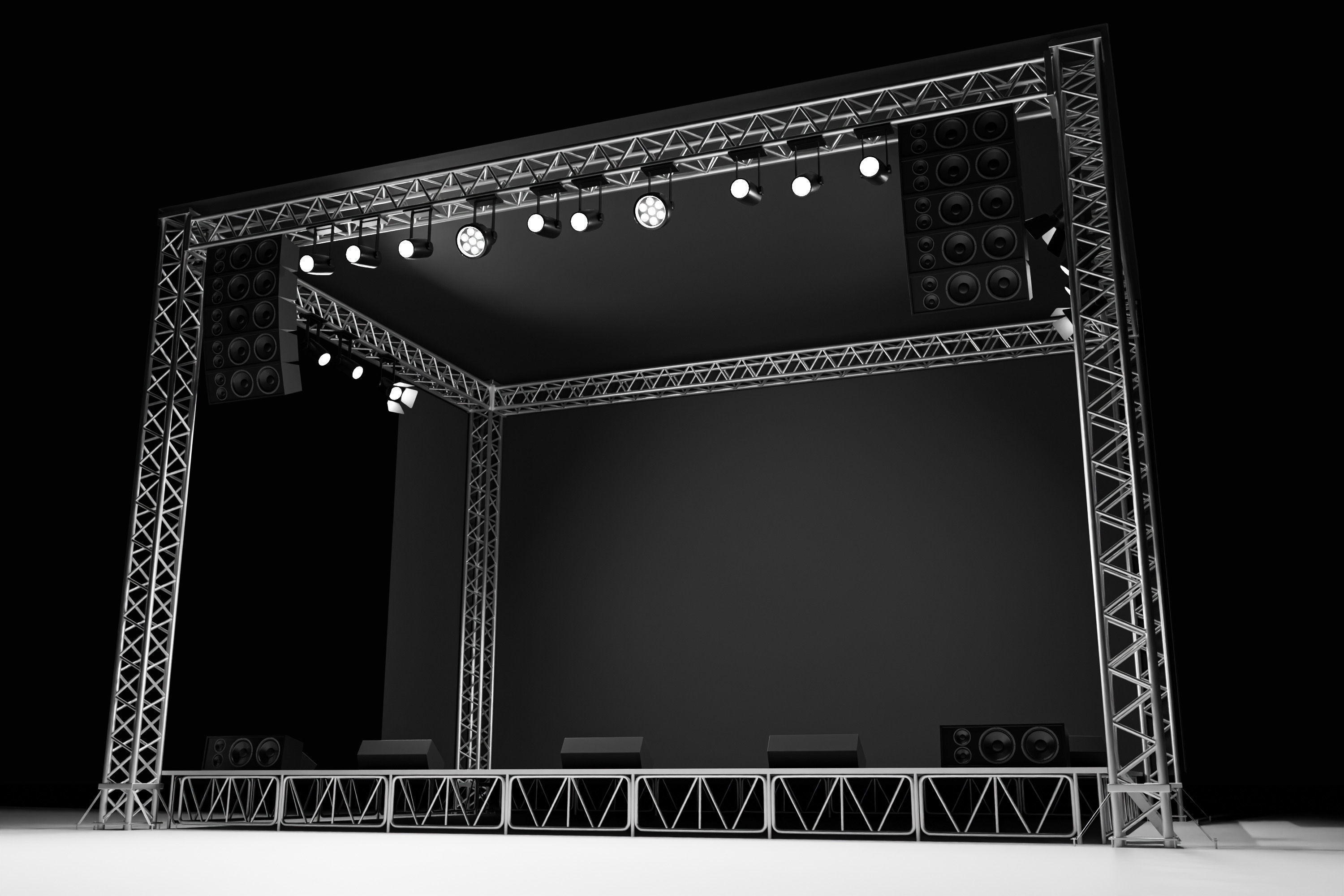 Concert Stage 01 3D model_6