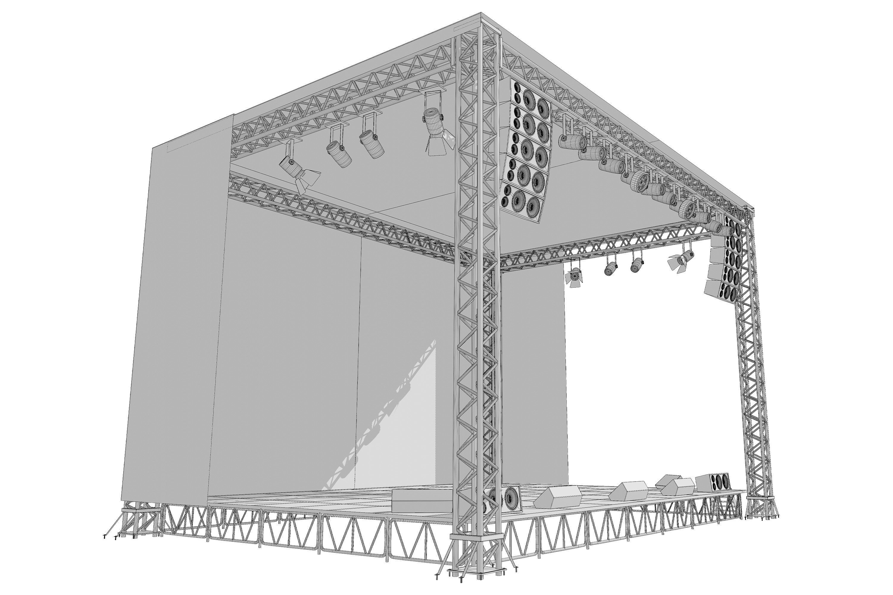 Concert Stage 01 3D model_16