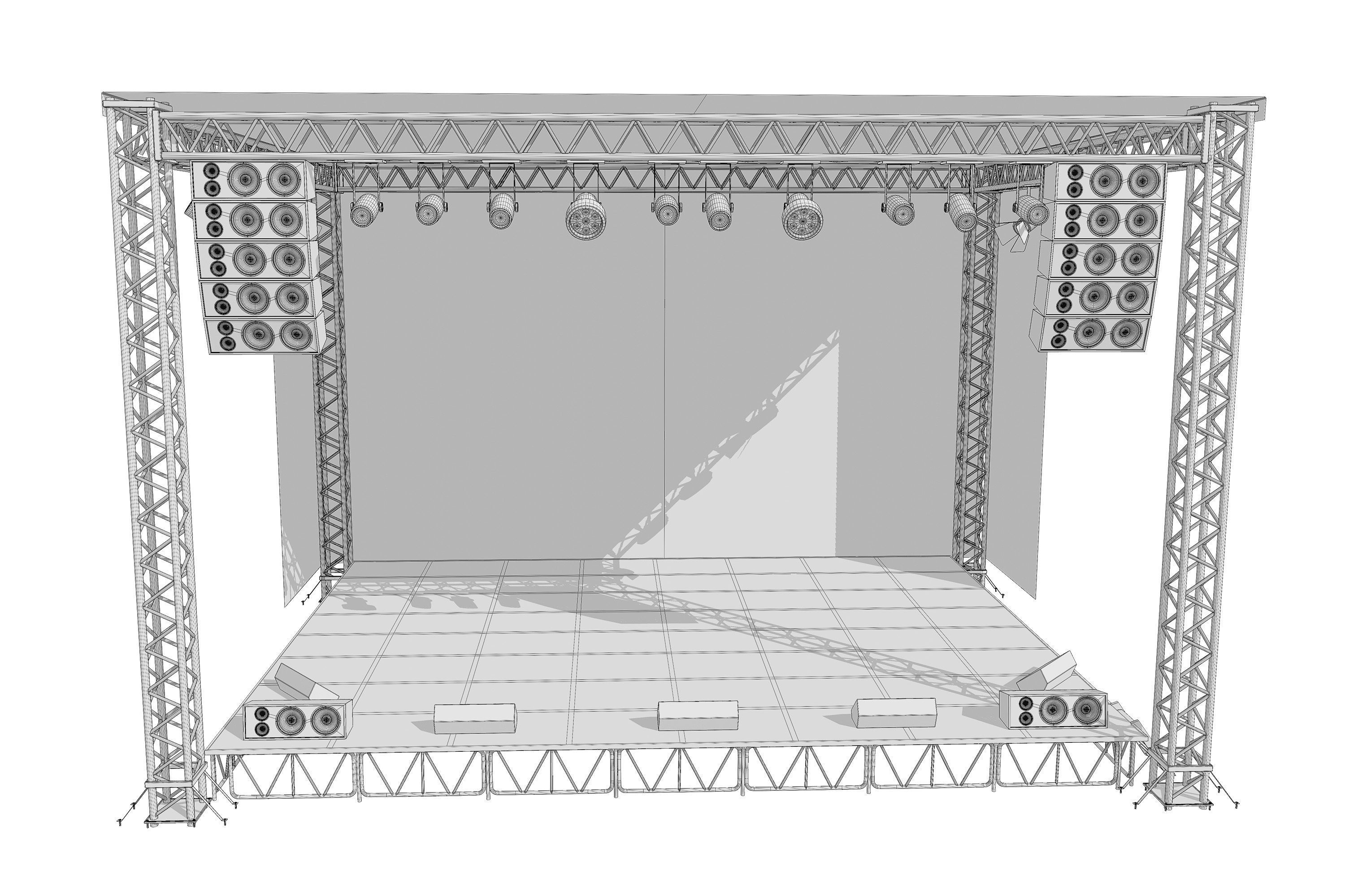 Concert Stage 01 3D model_17