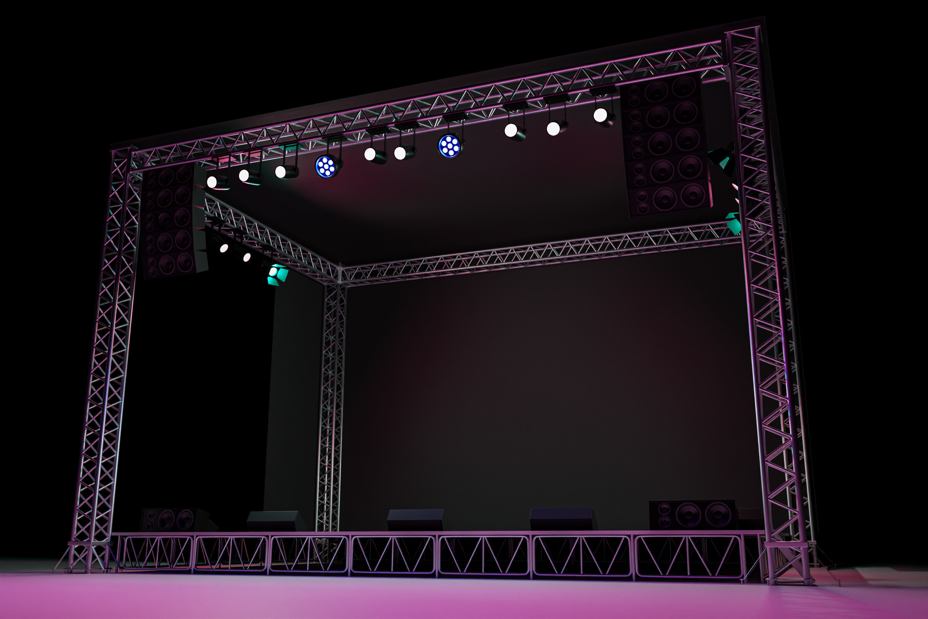 Concert Stage 01 3D model_8