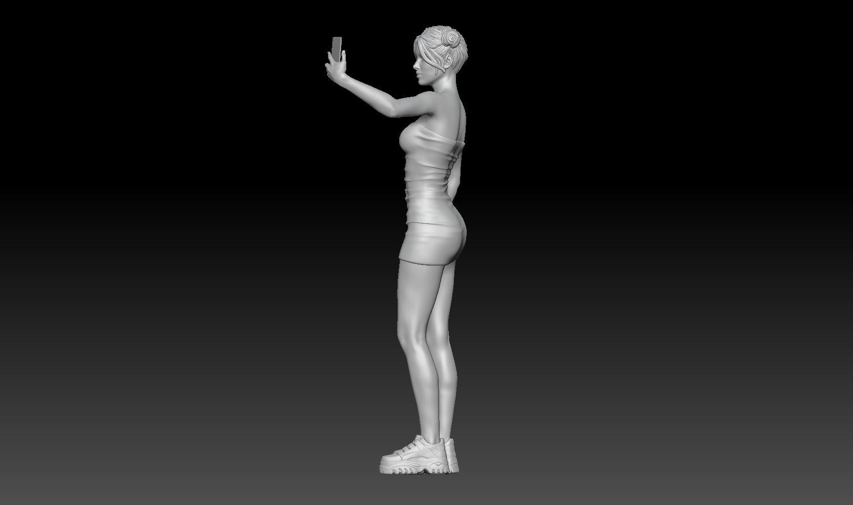 SUMMER GIRL WALKING 2 3D print model_1