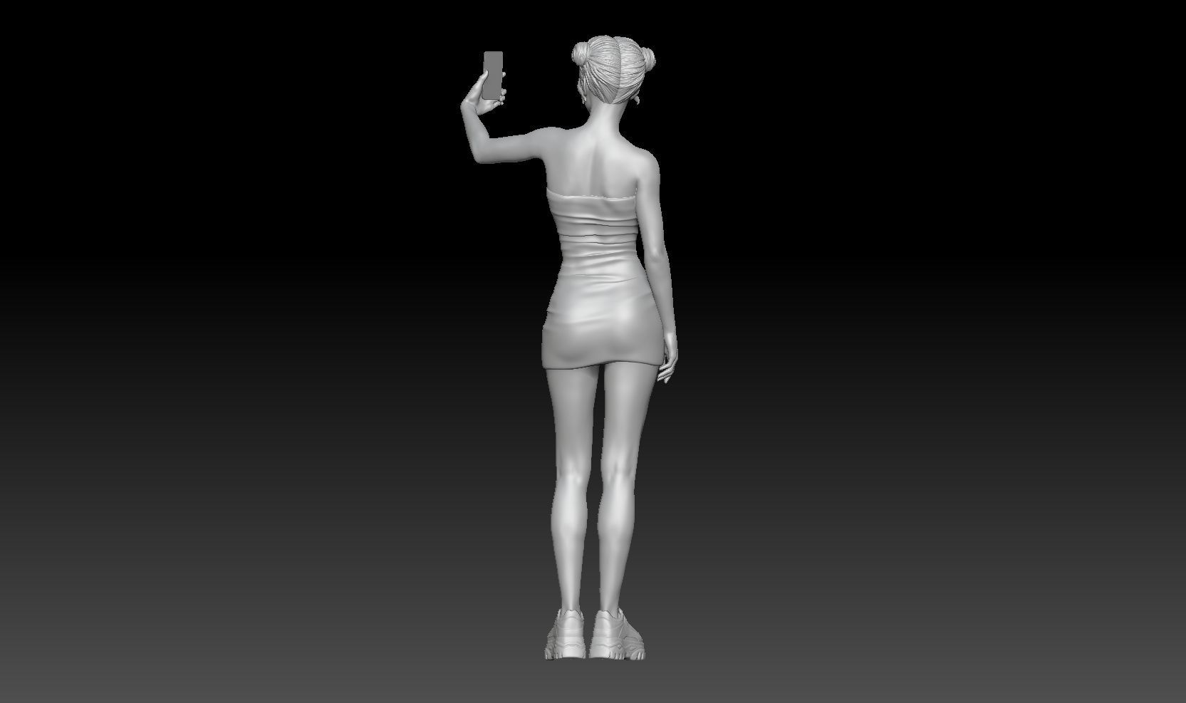 SUMMER GIRL WALKING 2 3D print model_2