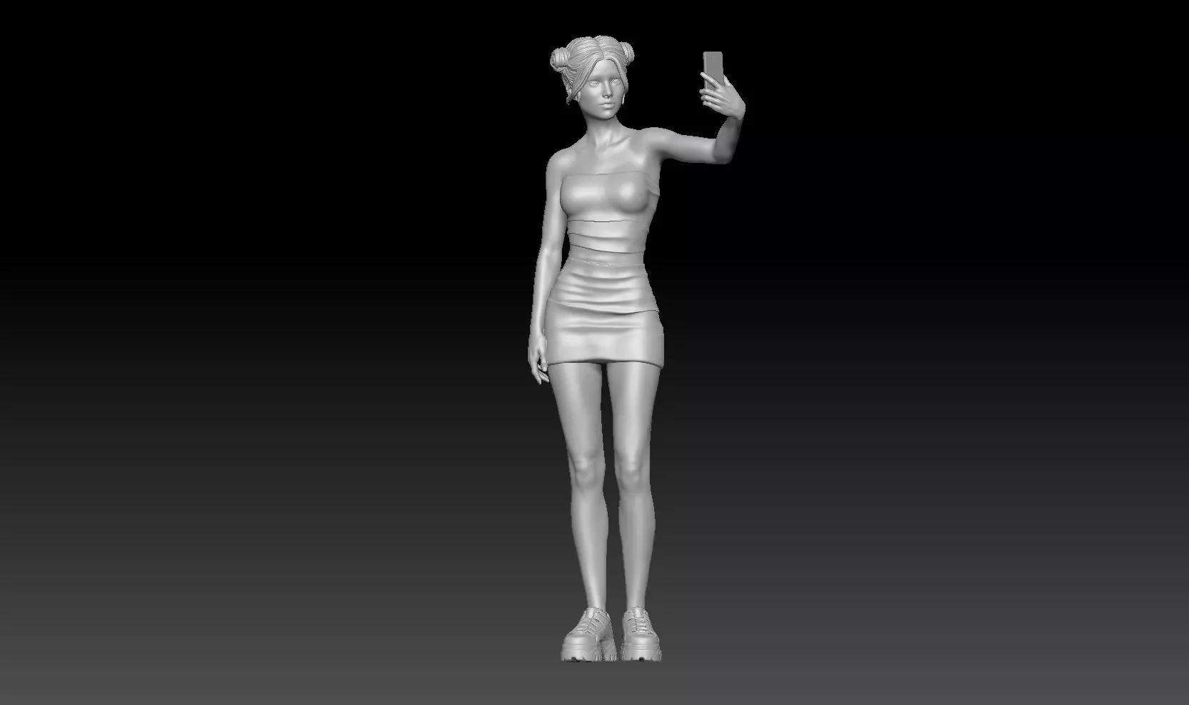 SUMMER GIRL WALKING 2 3D print model_0