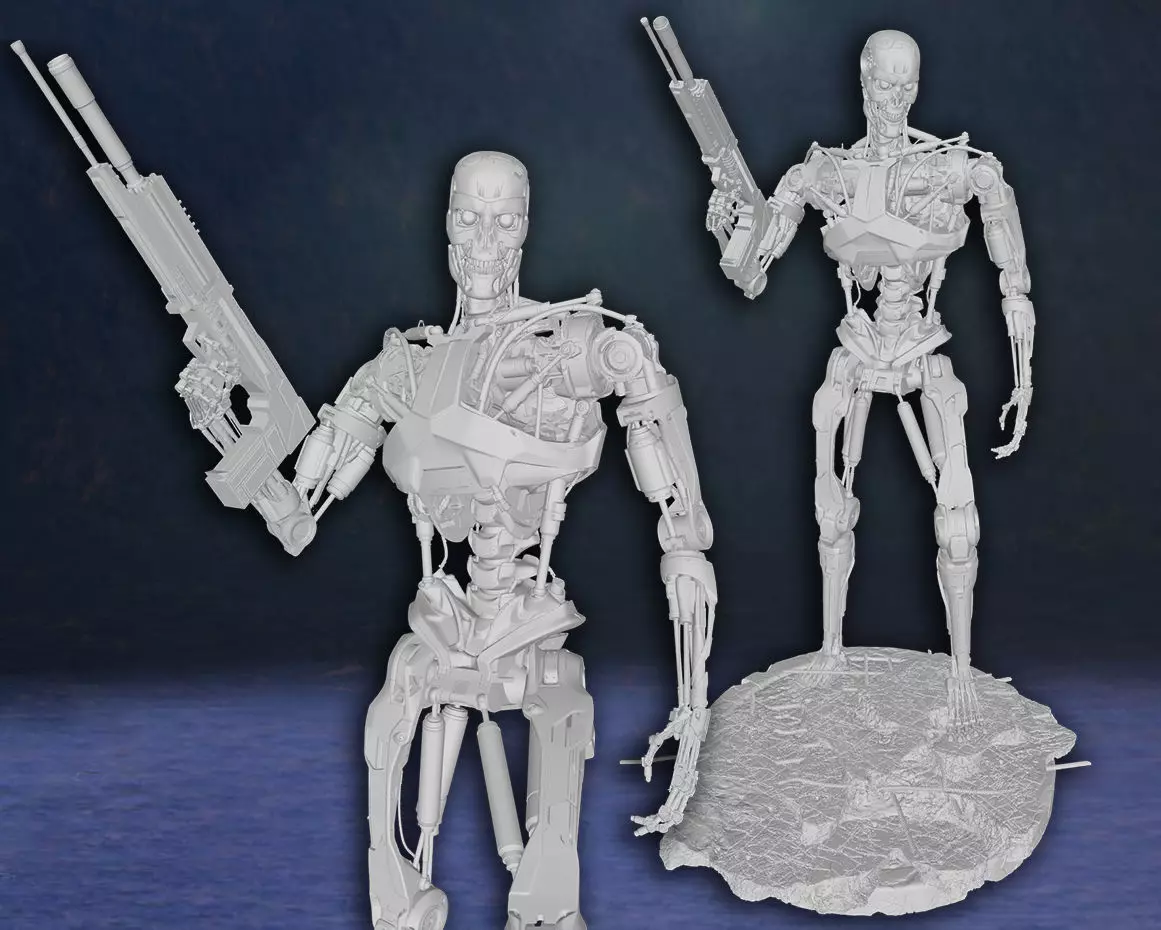 Terminator Genysis T-800 Endoskeleton Classic Figure 3d Model 3D print model