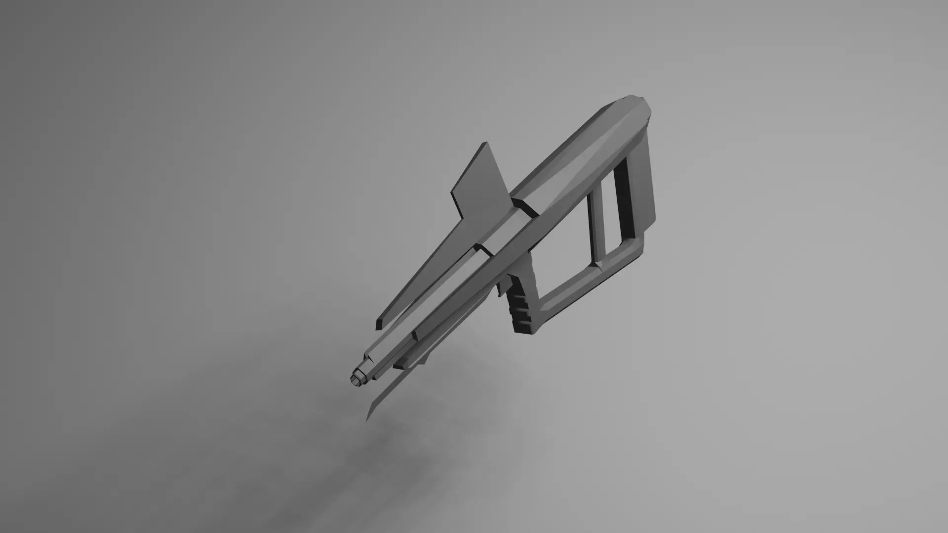 My First Model gun From blender 3D model_0
