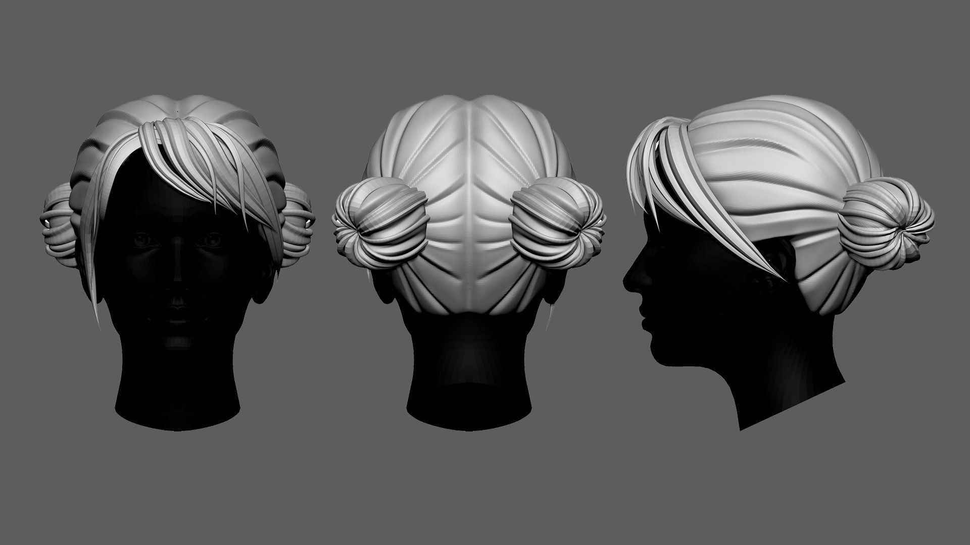 HairStyle 3D model_7