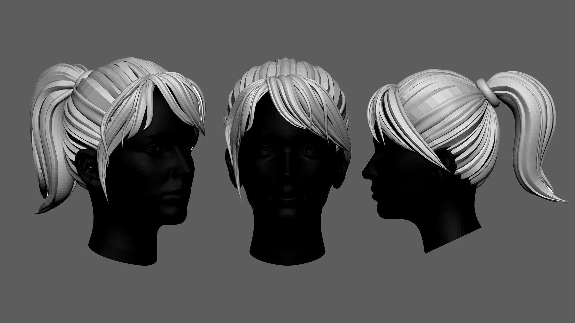 HairStyle 3D model_4