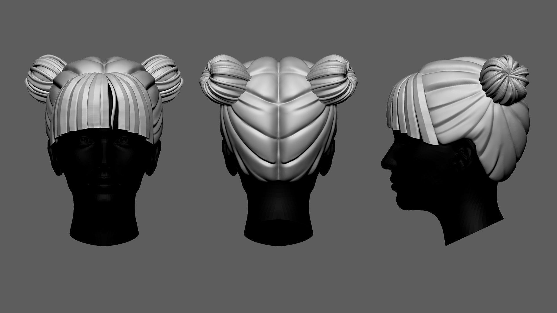 HairStyle 3D model_10