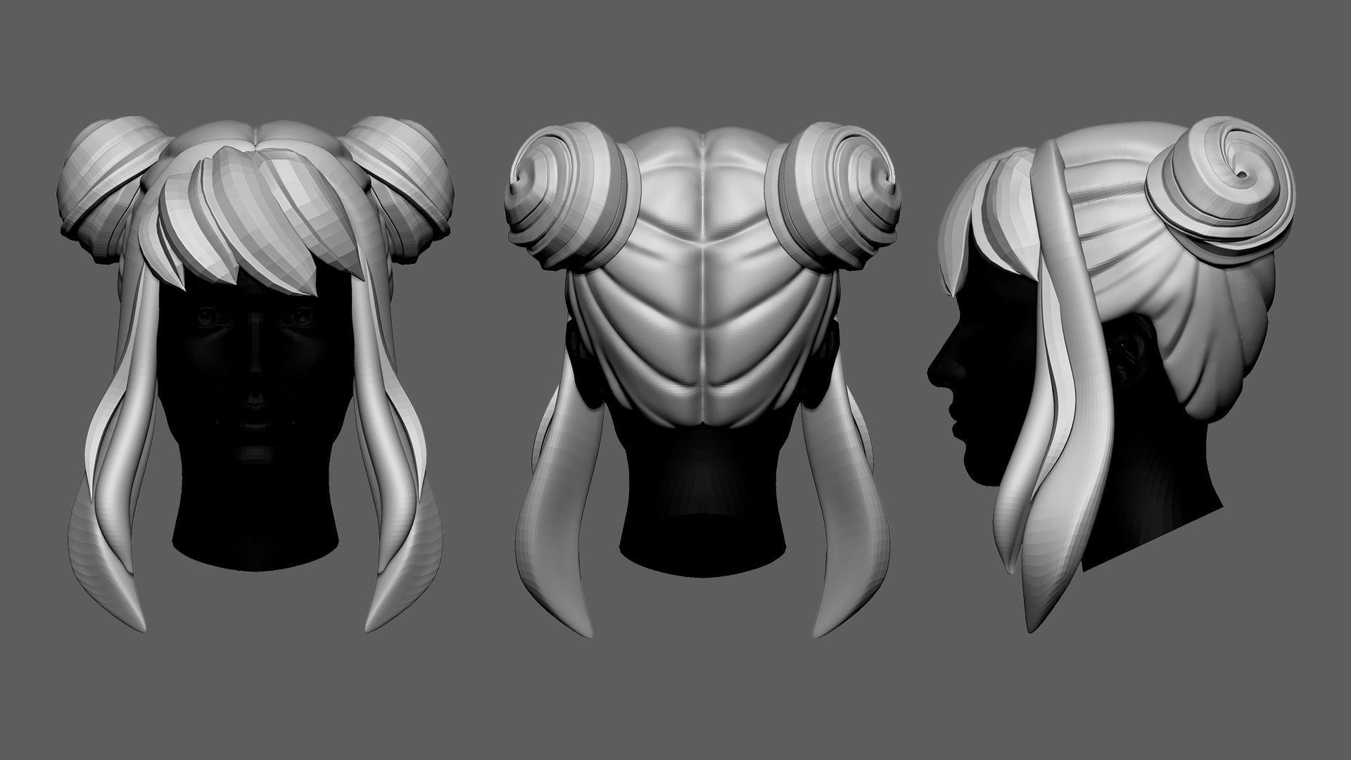 HairStyle 3D model_12