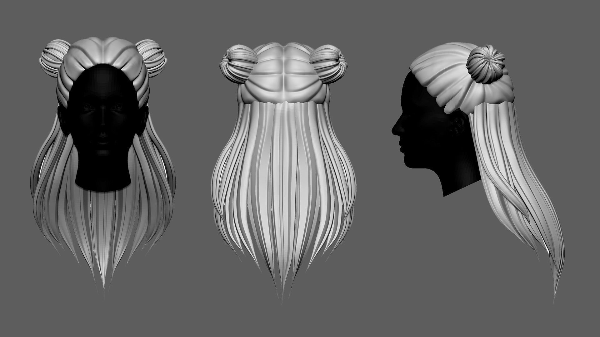 HairStyle 3D model_8