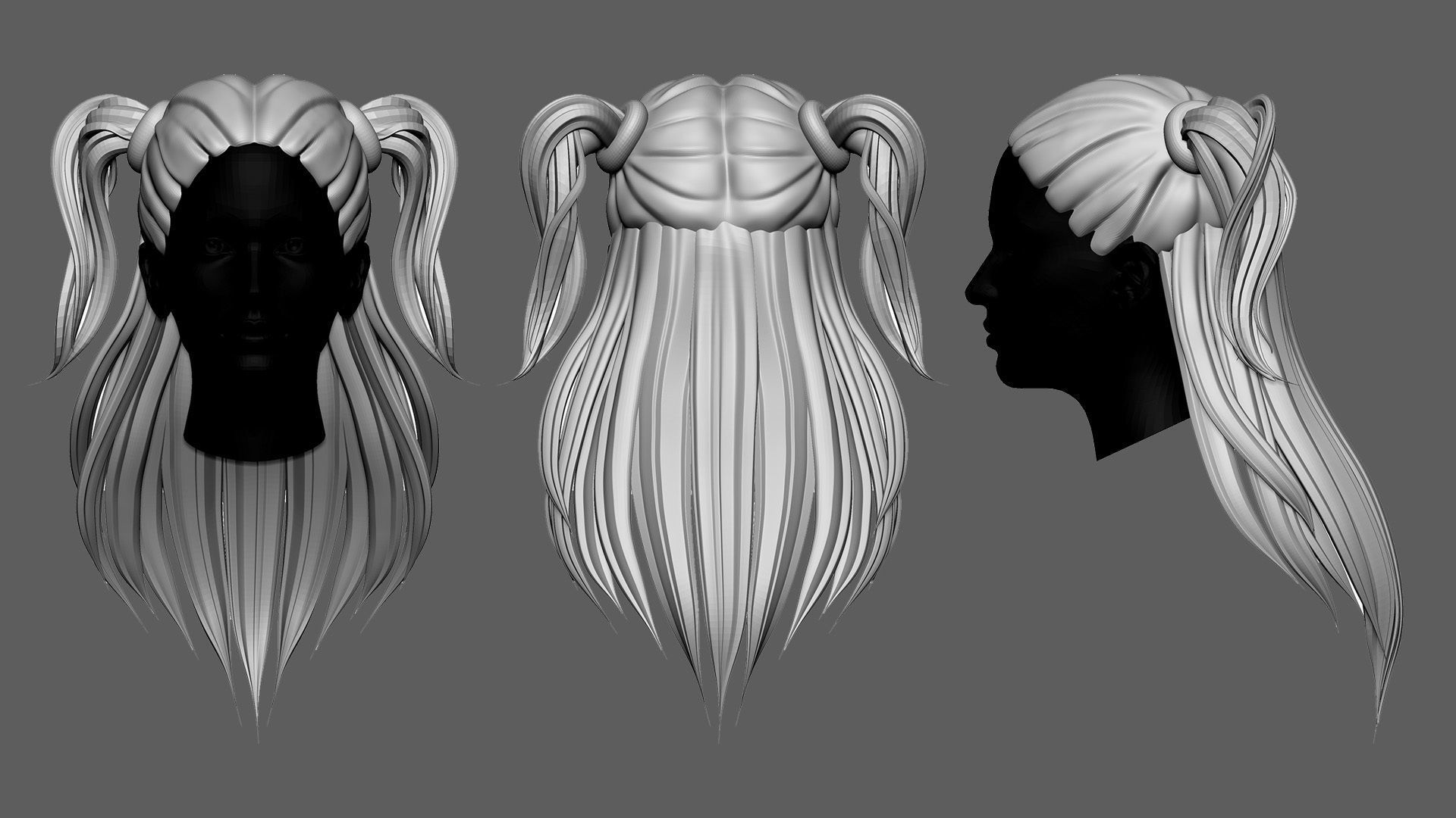 HairStyle 3D model_9