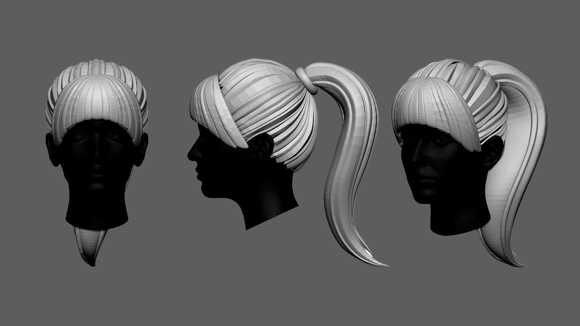 HairStyle 3D model_3
