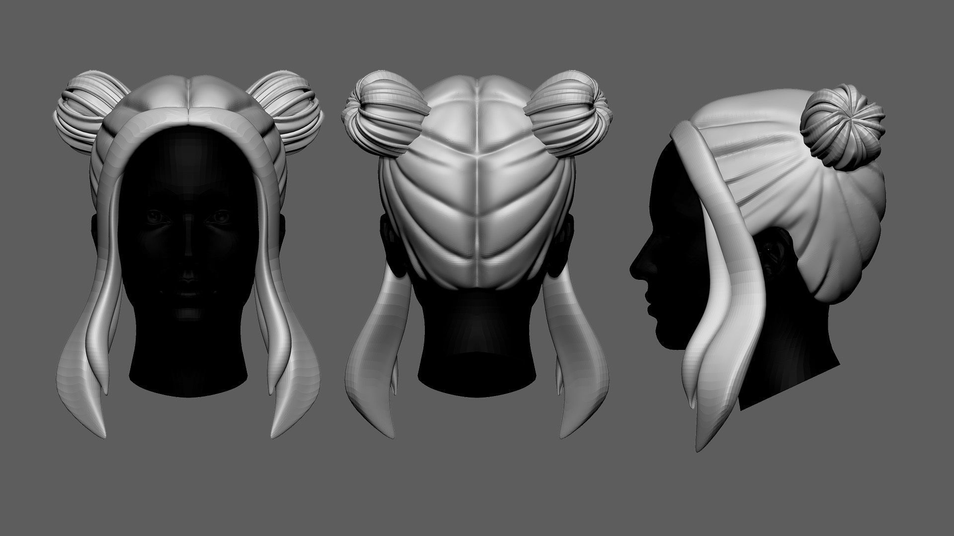 HairStyle 3D model_11