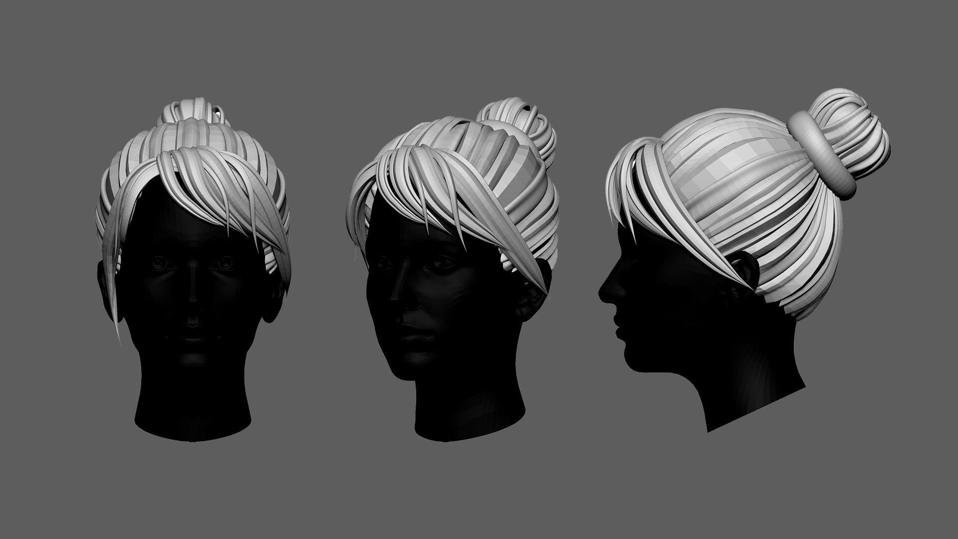HairStyle 3D model_6