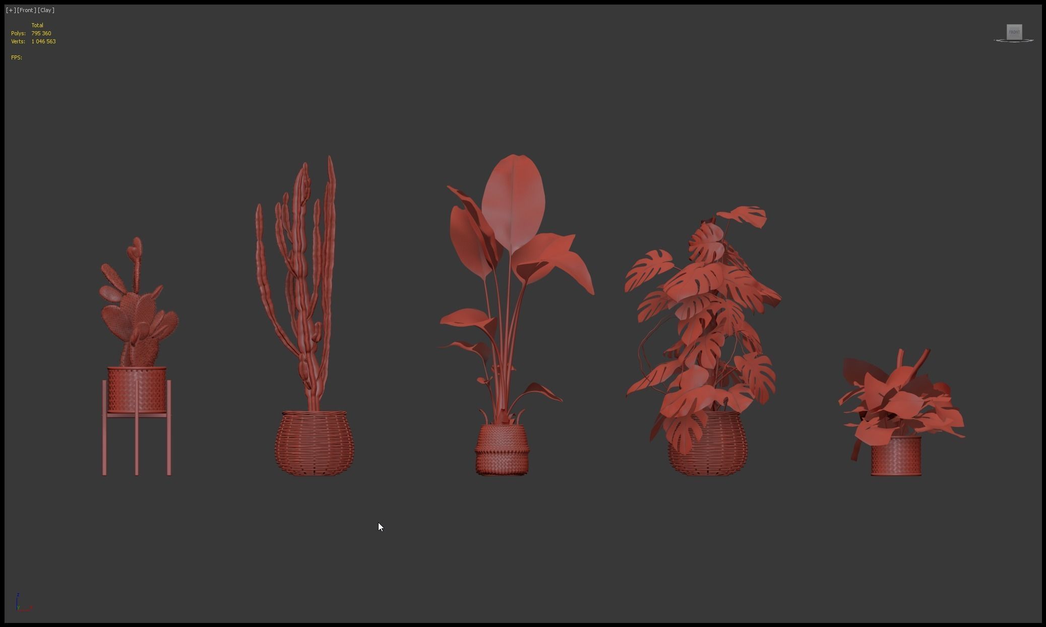 20 Photorealistic Flowers for Interiors - set 201 203 207 211 3D Model Collection_76